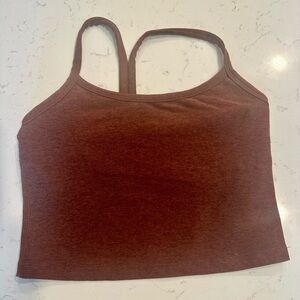 Beyond Yoga Brown Racer Crop Workout Top - Like New